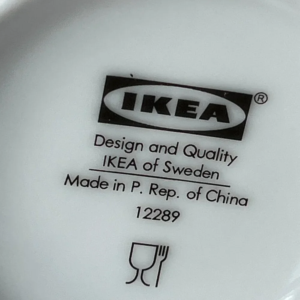 IKEA Mug 12289 Green Chartreuse Floral Geometric Retro Coffee Cup Ceramic